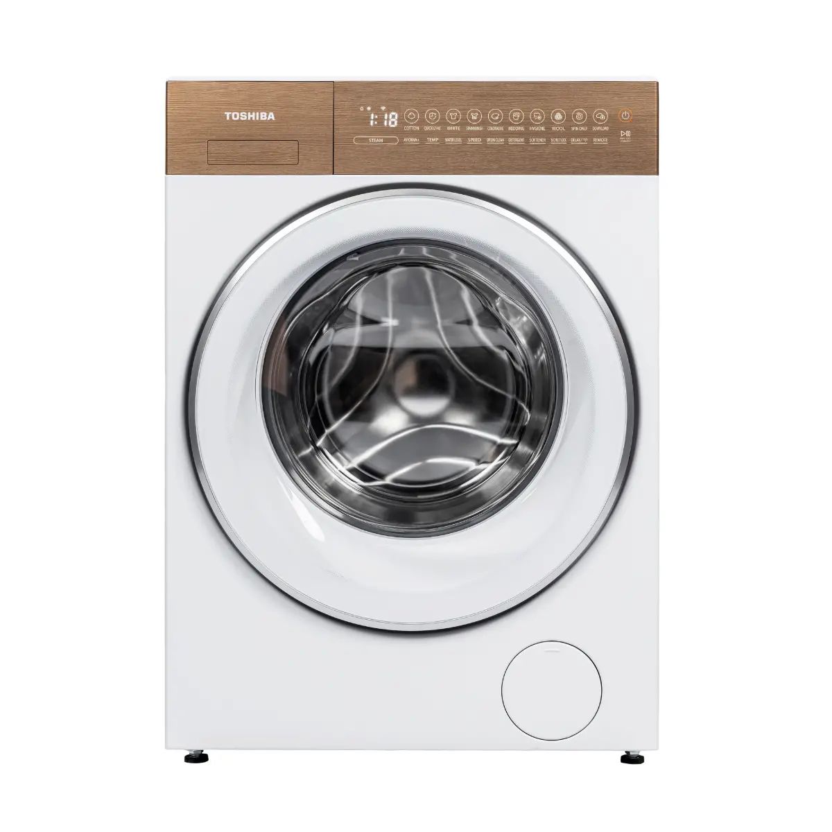 Toshiba TW-T37BZP115MWV(WT) lồng ngang sở hữu thiết kế với lớp kính cường lực trong suốt