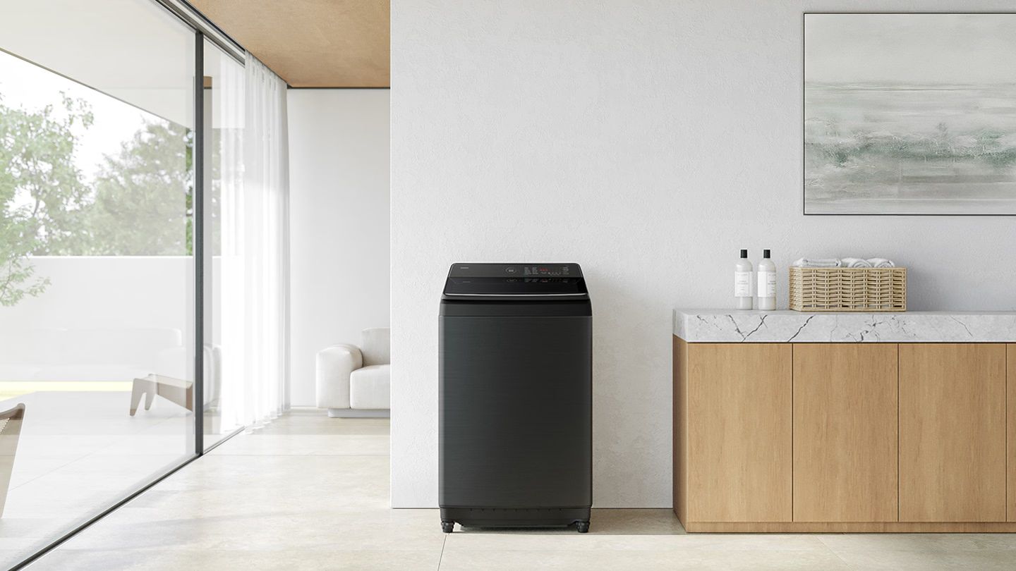 Thiết kế về máy giặt Samsung WA80F21B9BSV hiện đại và sang trọng