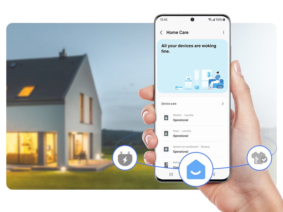 Theo dõi tình trạng máy giặt của bạn với ứng dụng SmartThings Home Care