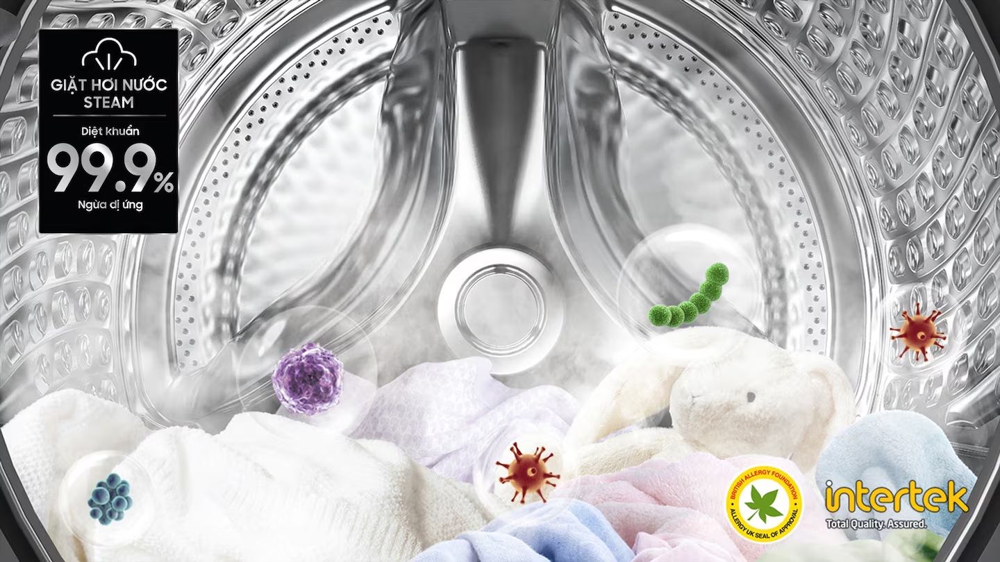 Hygiene Steam là công nghệ giặt hơi nước diệt khuẩn tiên tiến