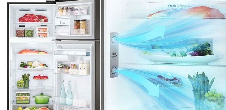 Công nghệ DoorCooling⁺™ tăng cường hệ thống làm lạnh từ cửa tủ