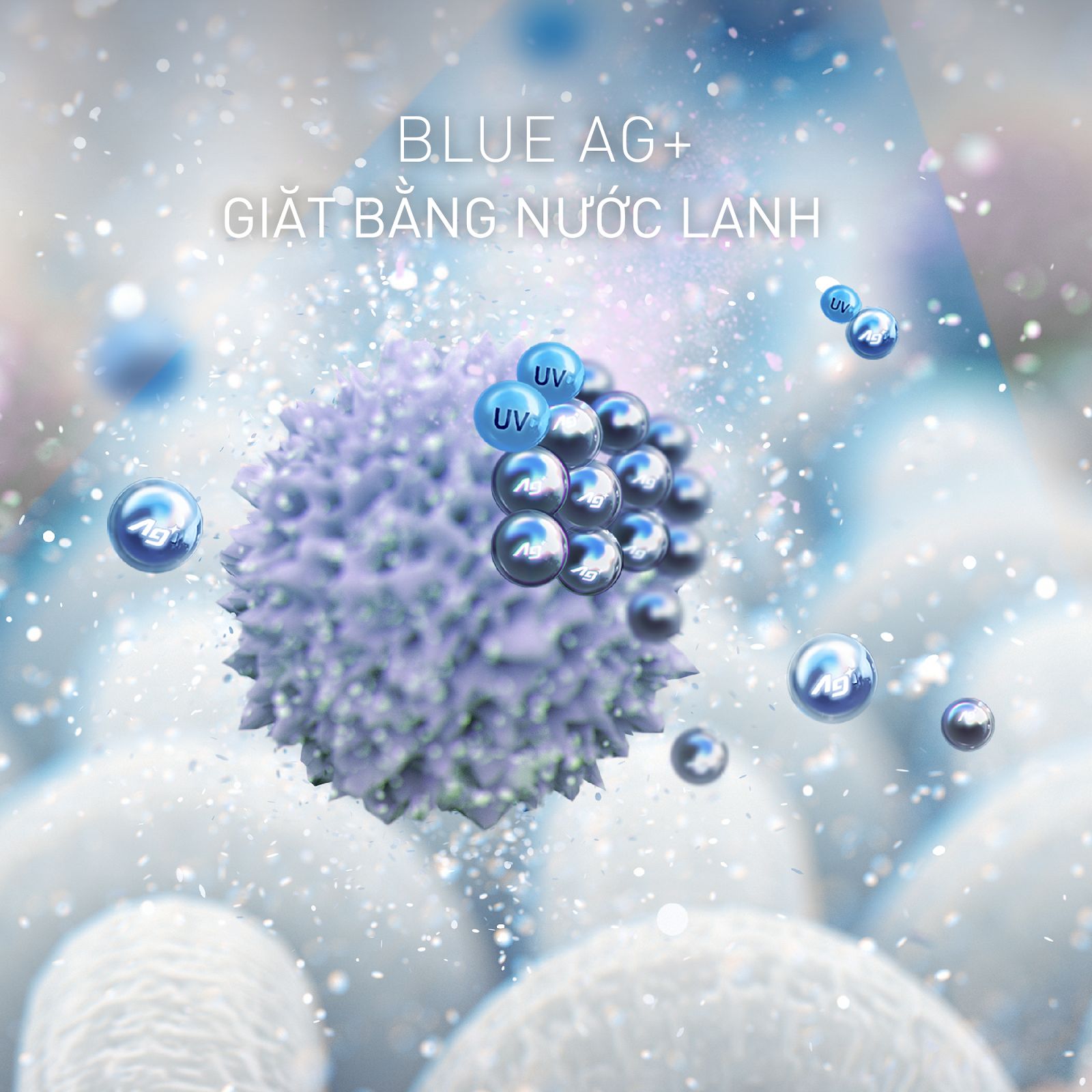 Công nghệ giặt bằng nước lạnh Blue Ag+