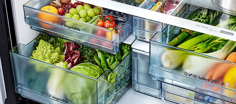 Tổng kho điều hòa, điện máy miền Bắc tại Hà Nội Ngăn rau quả được thiết kế riêng biệt