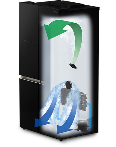 Tổng kho điều hòa, điện máy miền Bắc tại Hà Nội Công nghệ Inverter và Dual Fan Cooling giúp tiết kiệm điện, làm lạnh nhanh