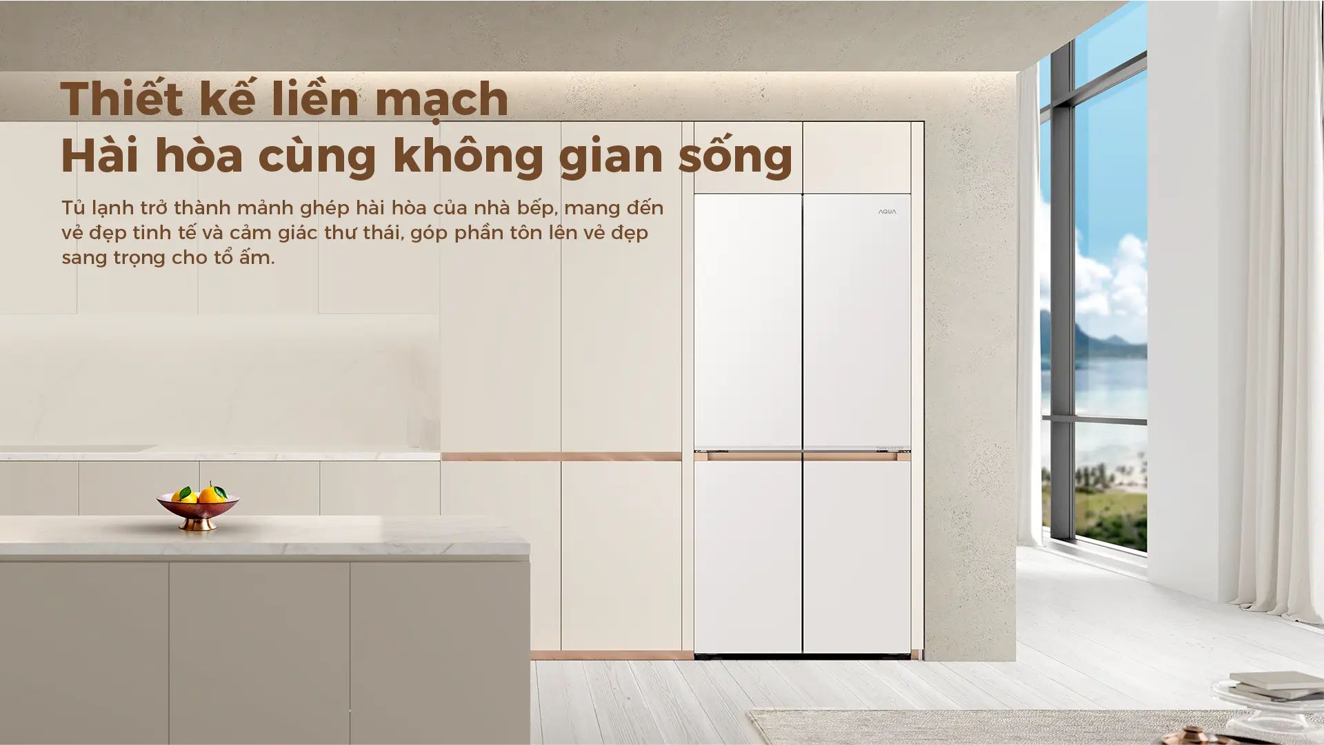 Aqua AQR-MA580XA(MC)U1 sở hữu thiết kế ấn tượng và hiện đại