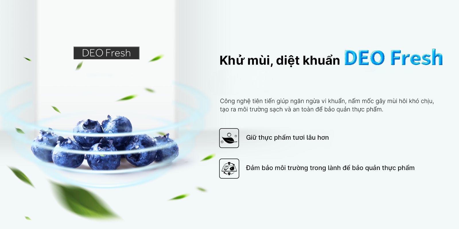 Tổng kho điều hòa, điện máy miền Bắc tại Hà Nội DEO Fresh là công nghệ hiện đại được trang bị trên Aqua AQR-T385FA(SL)