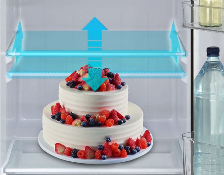 Tổng kho điều hòa, điện máy miền Bắc tại Hà Nội Khay ngăn của chiếc tủ này cũng làm bằng kính cường lực độ bền cao