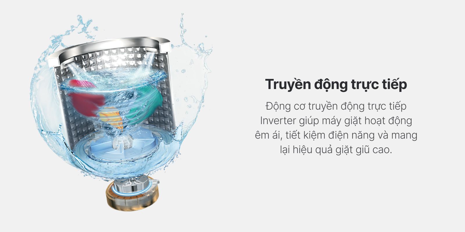 Động cơ truyền động trực tiếp DD inverter tiết kiệm điện 
