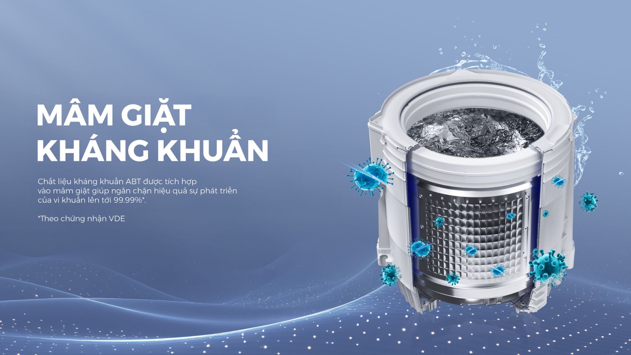 Mâm giặt sử dụng chất liệu kháng khuẩn ABT