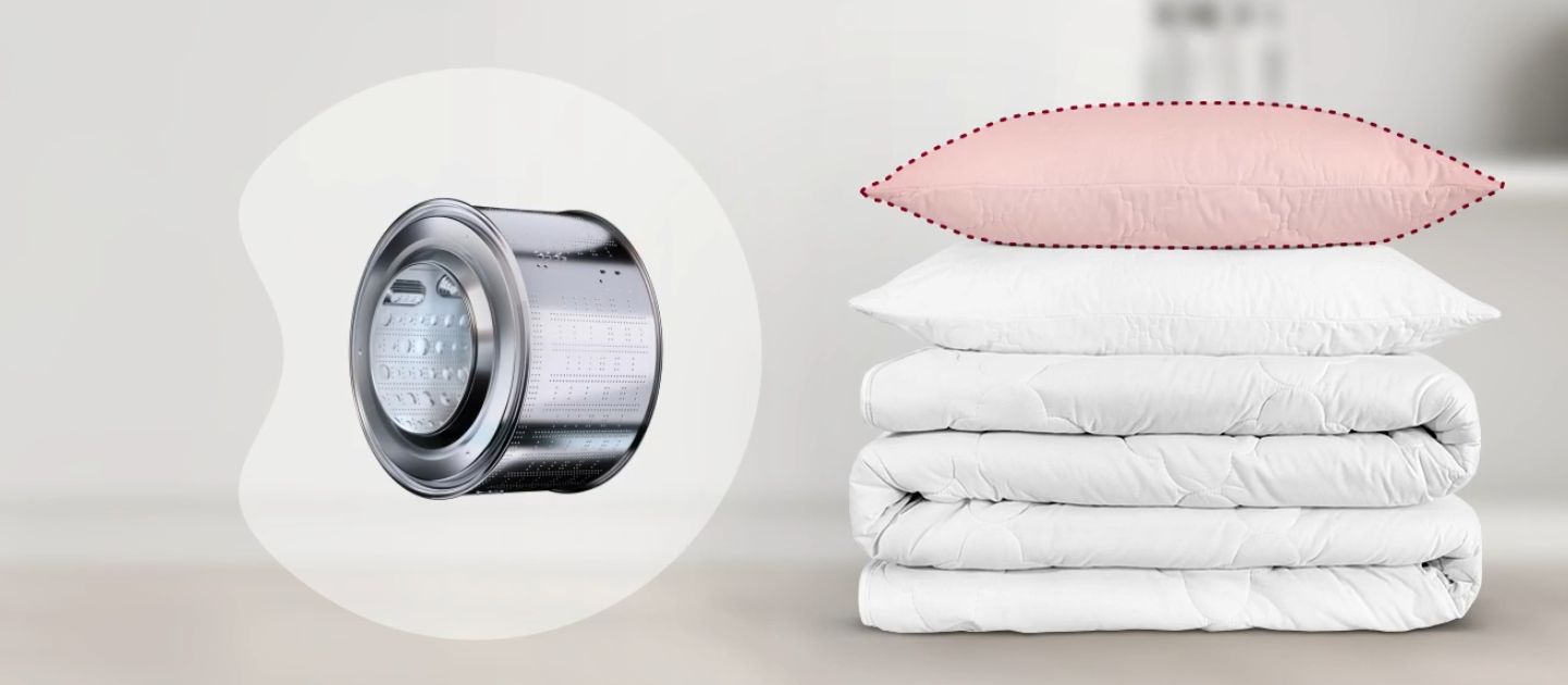 Lồng giặt được thiết kế rộng hơn với kích thước máy không đổi