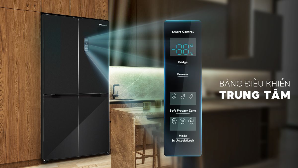 Tổng kho điều hòa, điện máy miền Bắc tại Hà Nội Bảng điều khiển Smart Control được thiết kế ngay ở mặt ngoài tủ