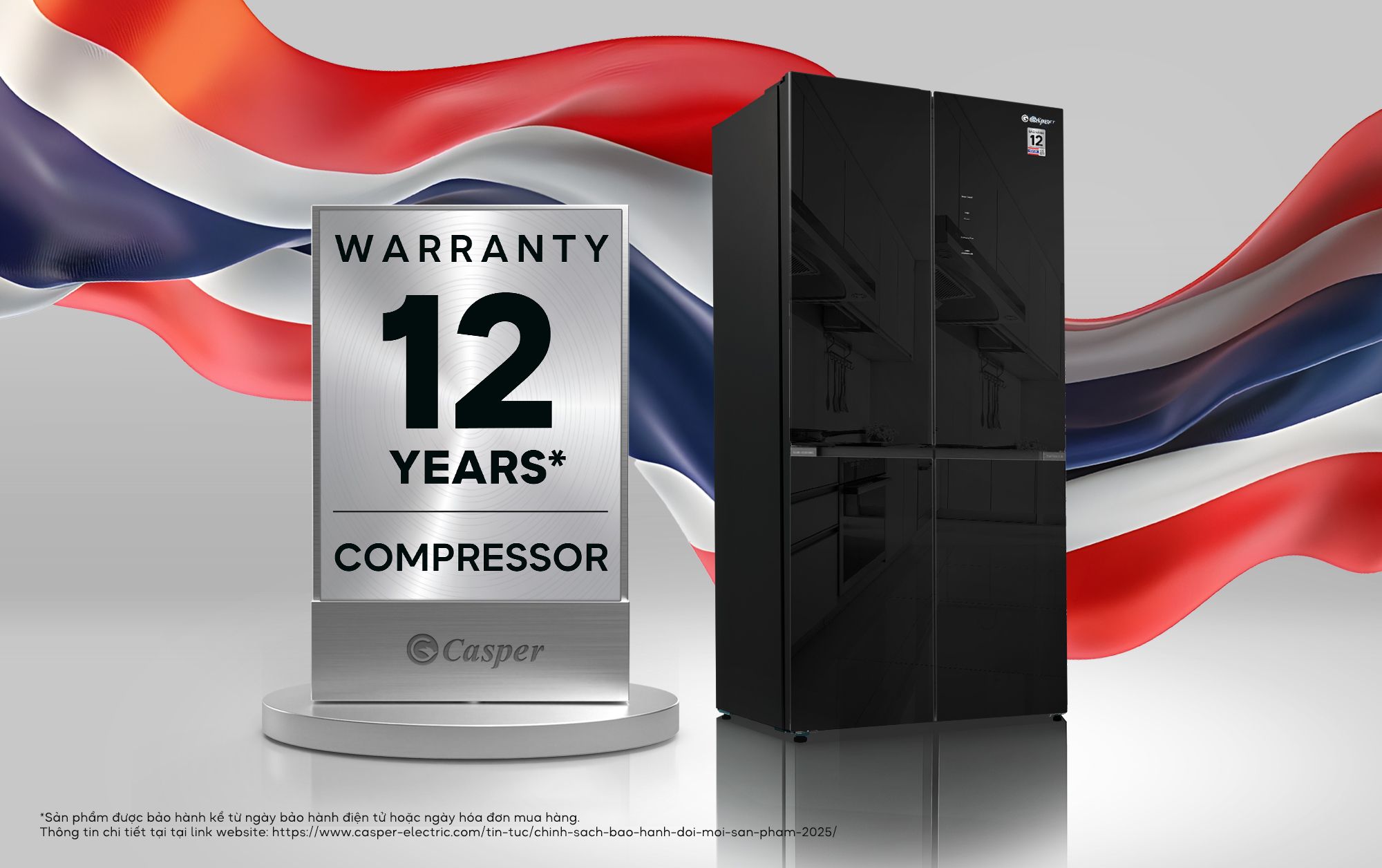 Casper RM-D542GBS 542 lít Multi Door 4 cánh có thời gian bảo hành 24 tháng