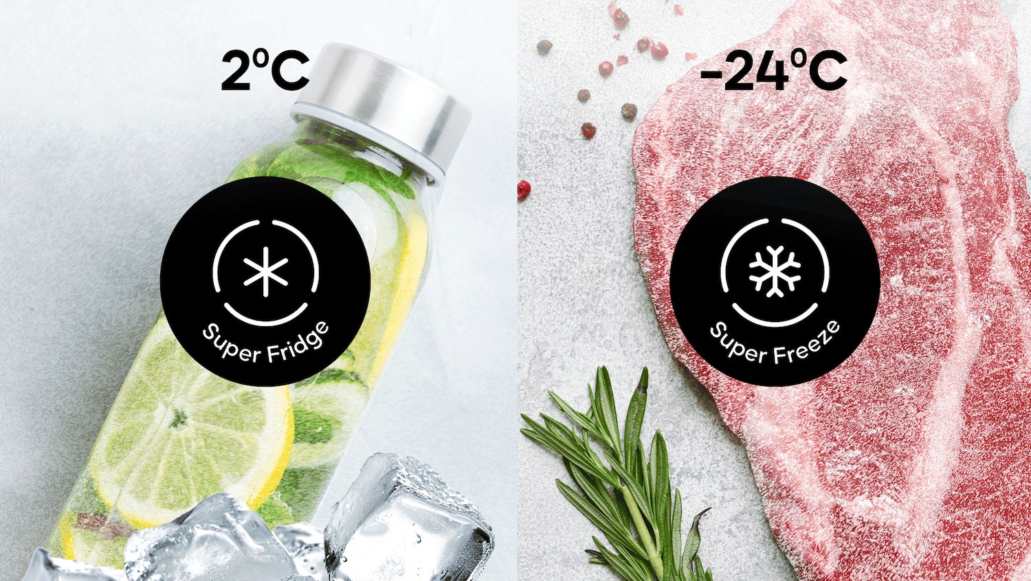 Casper RS-D530SBS được trang bị công nghệ làm lạnh nhanh và cấp đông sâu