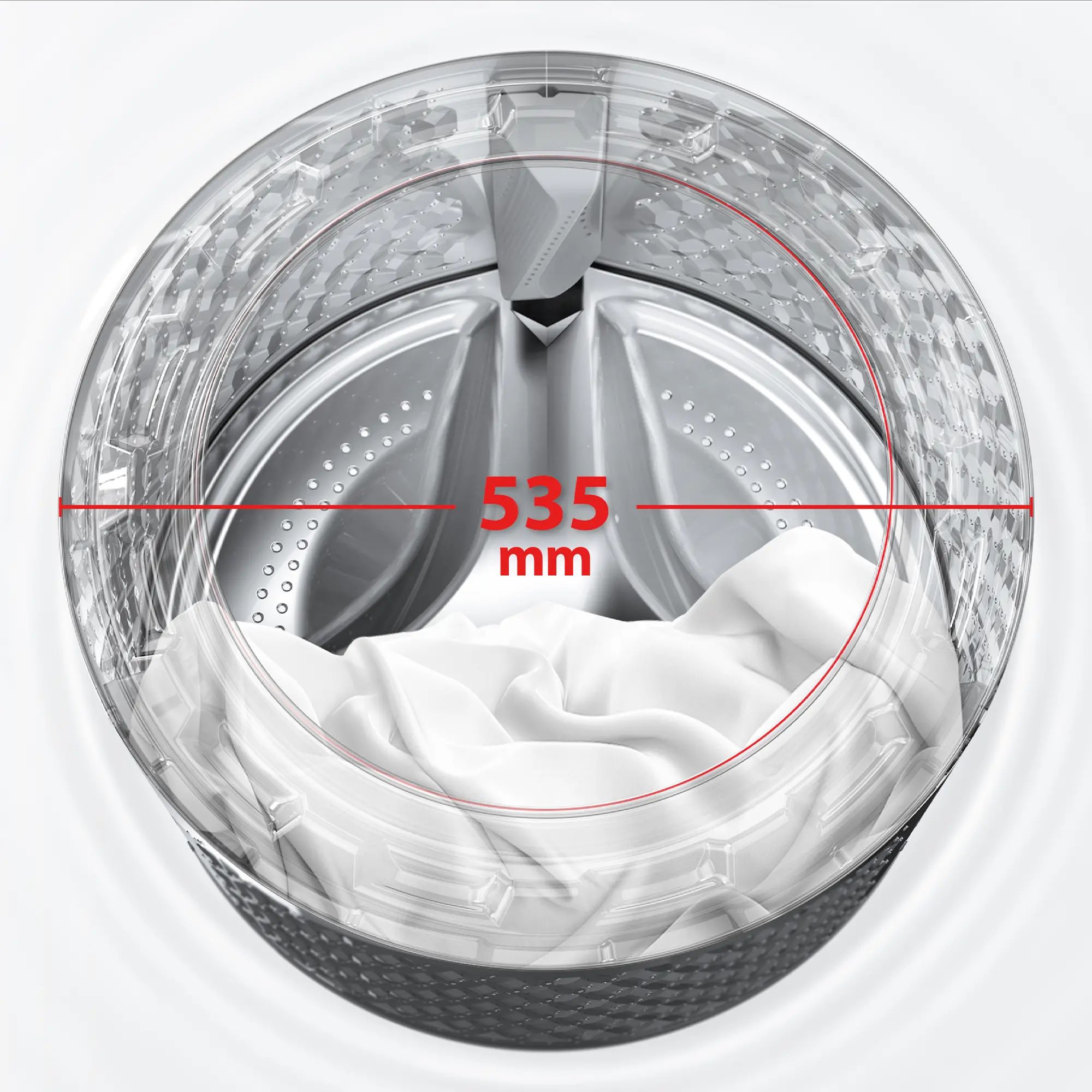 Lồng giặt siêu rộng 535 mm