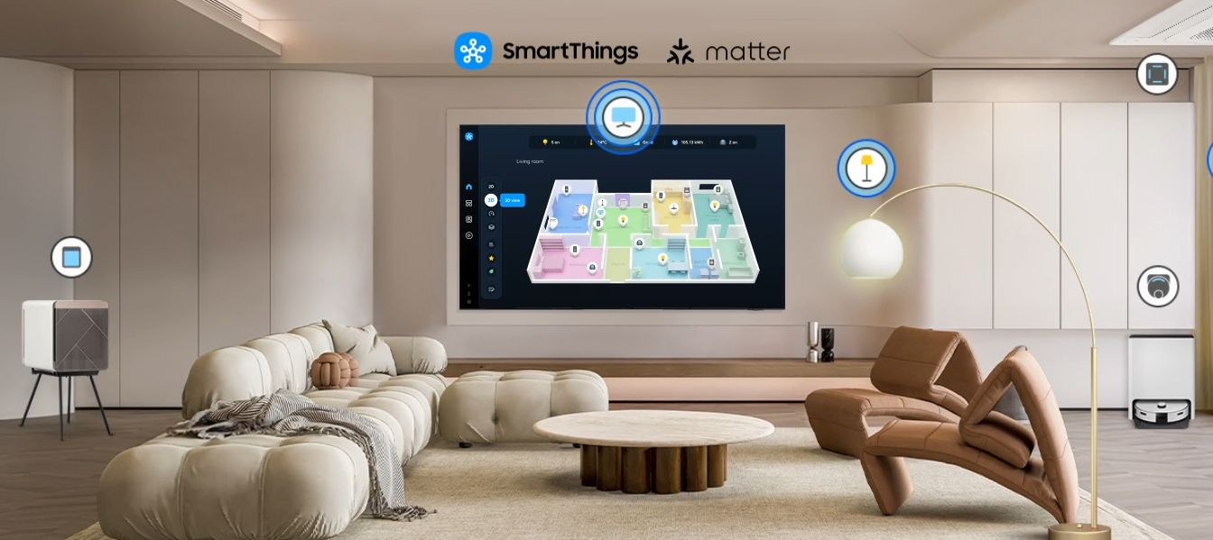 Samsung QA65Q6FA còn tích hợp SmartThings hiện đại