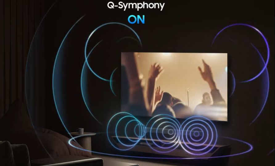 Tổng kho điều hòa, điện máy miền Bắc tại Hà Nội Công nghệ Q-Symphony kết hợp hoàn hảo loa thanh và tivi