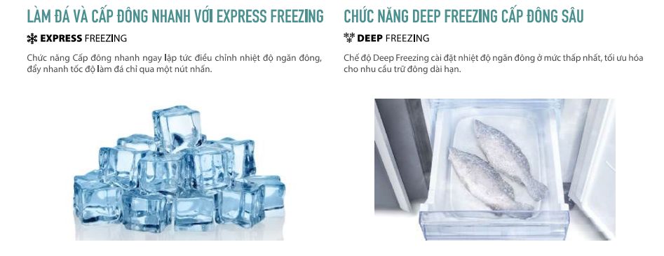 Tổng kho điều hòa, điện máy miền Bắc tại Hà Nội Công nghệ cấp đông nhanh và cấp đông sâu