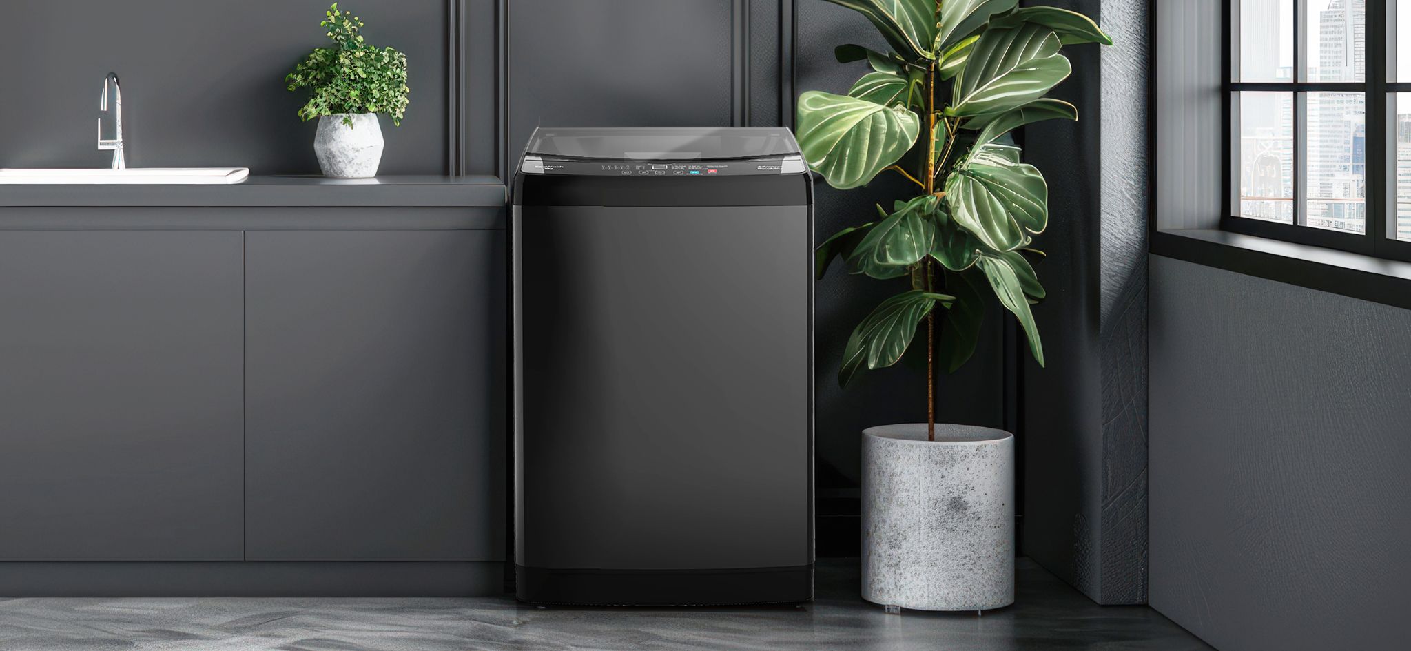 Máy giặt Casper WT-E10NGR21 sở hữu thiết kế hiện đại