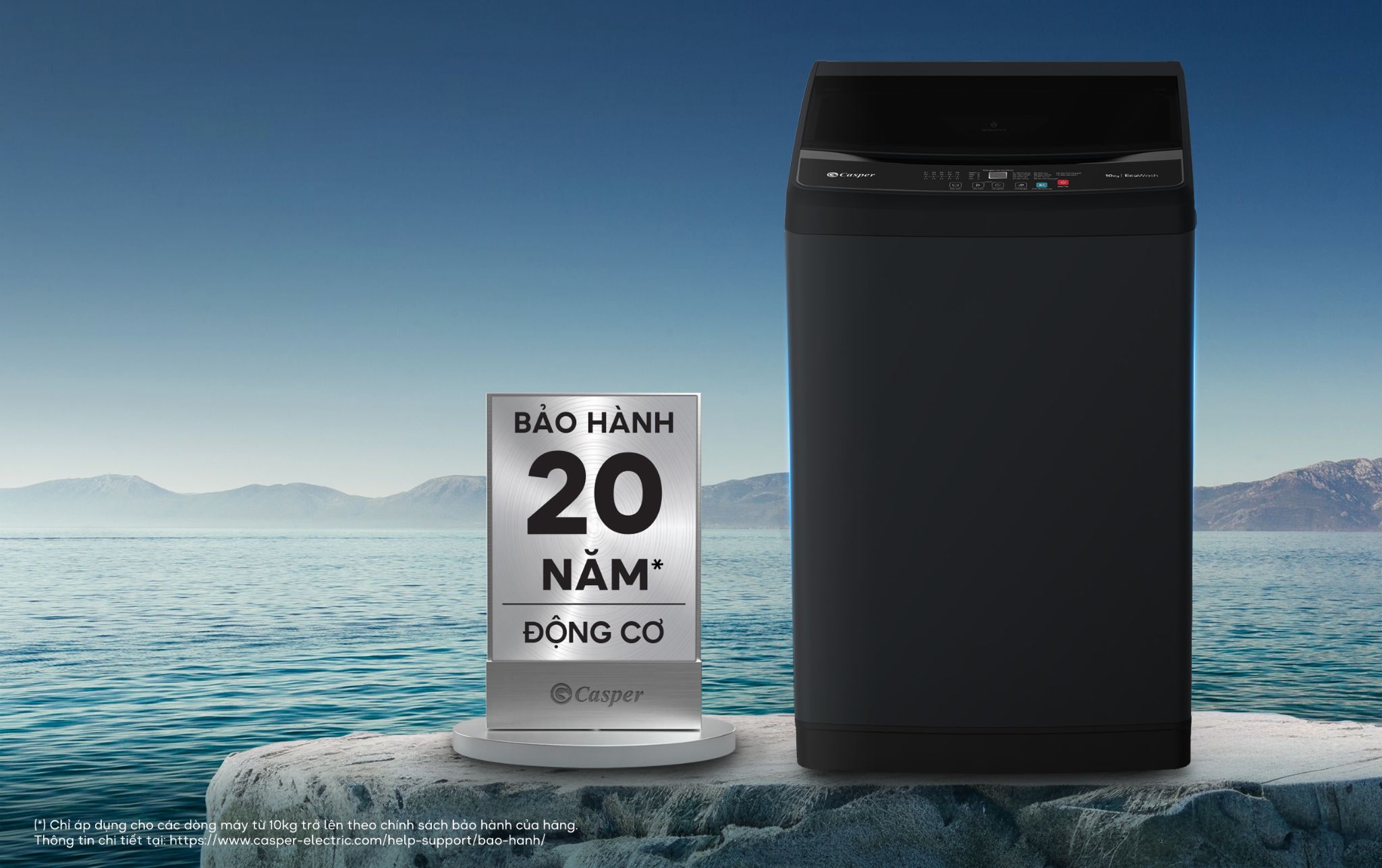 Casper WT-E10NGR21 có thời gian bảo hành 24 tháng