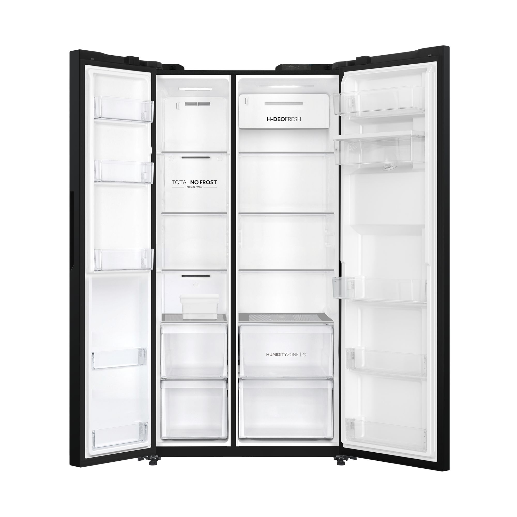 Tủ có dung tích khá lớn kết hợp với nhiều hộc kệ đáp ứng nhu cầu lưu trữ