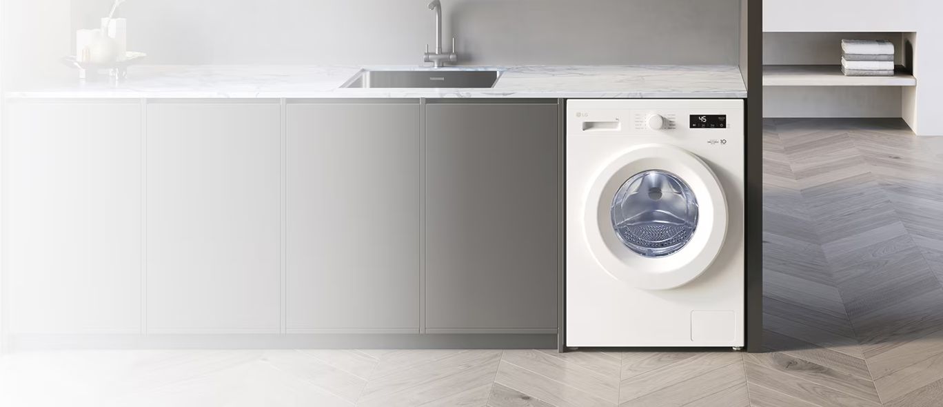 LG FB1209D5W được thiết kế với kiểu dáng lồng ngang - cửa trước