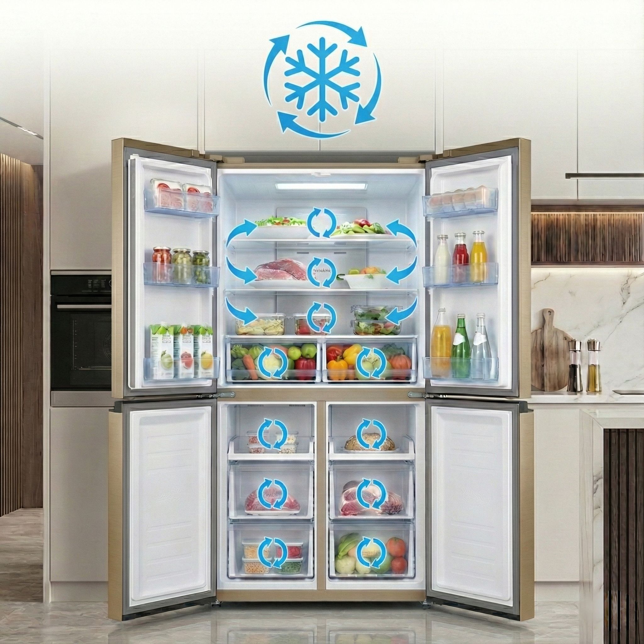 Tổng kho điều hòa, điện máy miền Bắc tại Hà Nội Công nghệ làm lạnh đa chiều Multi Airflow