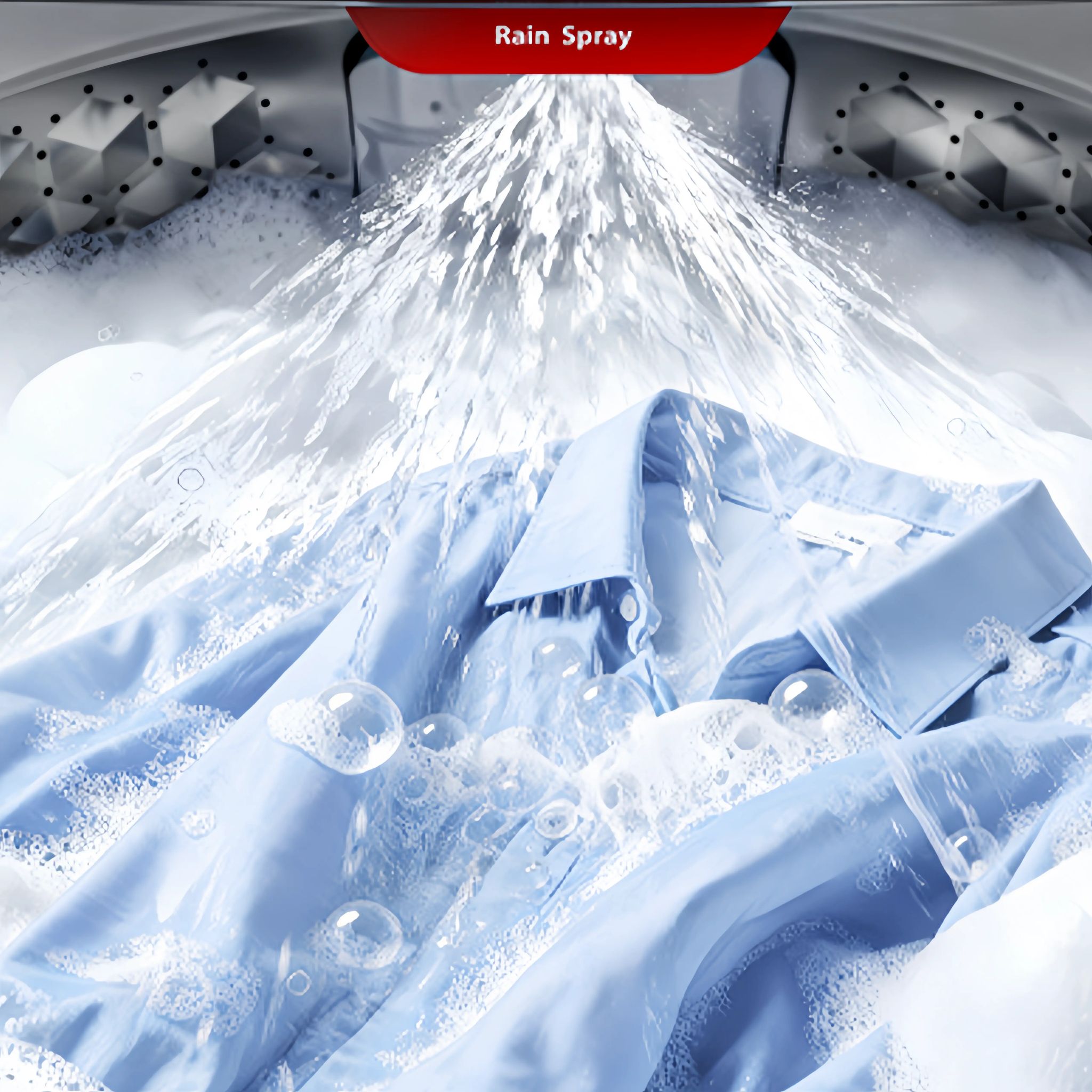 Công nghệ Rain Spry với các tia nước phun áp lực cao