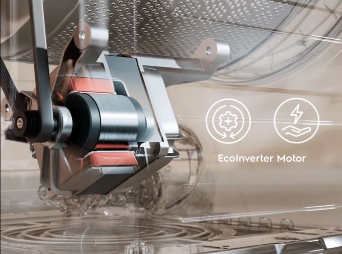 Động cơ EcoInverter Motor giúp vận hành êm ái 