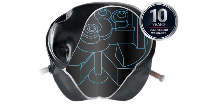 Tổng kho điều hòa, điện máy miền Bắc tại Hà Nội Hitachi HRSN9552DGBVN sử dụng máy nén inverter hiệu suất cao