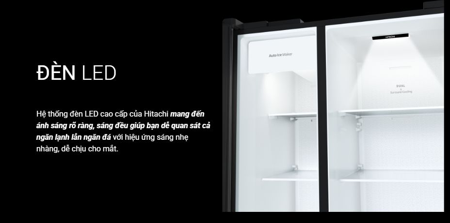 Tổng kho điều hòa, điện máy miền Bắc tại Hà Nội Hệ thống đèn LED được trang bị ngay bên trong tủ