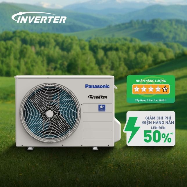 Panasonic RU12CKH-8D trang bị công nghệ inverter tiết kiệm điện 