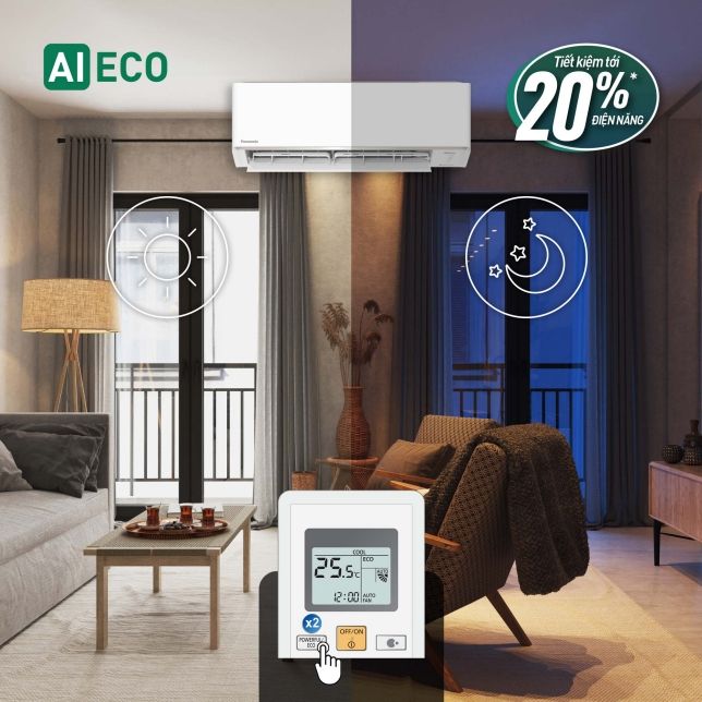 Chế độ ECO kết hợp trí tuệ nhân tạo AI thông minh