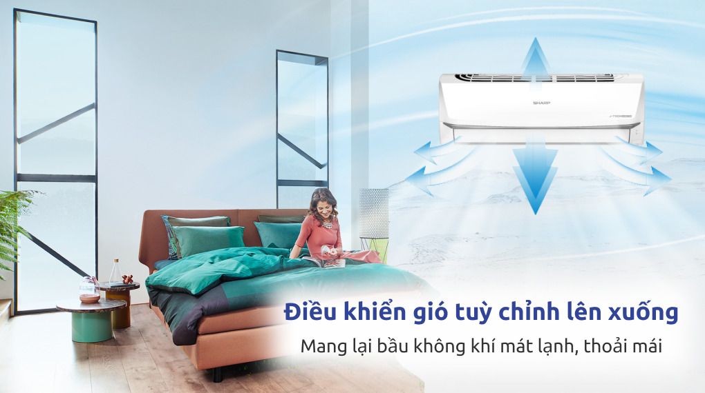 Cánh đảo gió có thể tùy chỉnh linh hoạt giúp phân bổ luồng khí lạnh lan tỏa đều