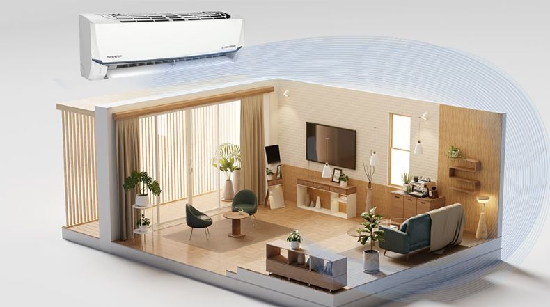 Phân bổ luồng khí mát thổi mạnh hơn và lan tỏa xa hơn