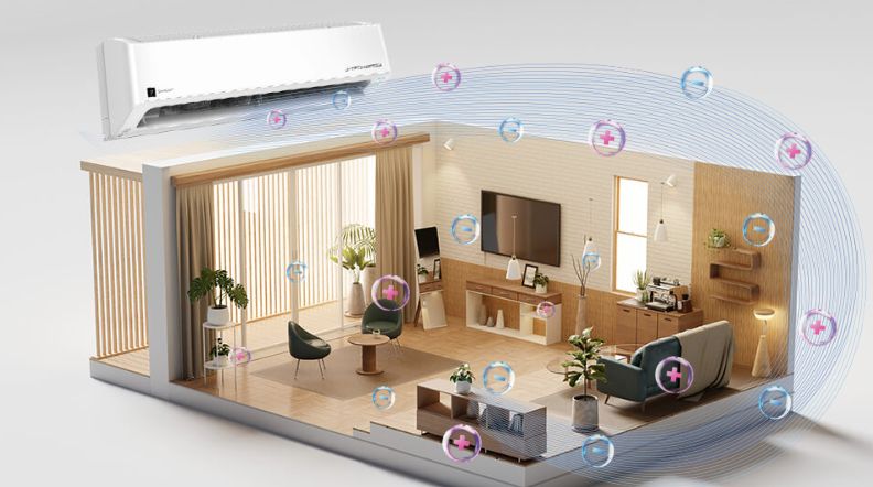 Luồng gió thổi Coanda phân bổ luồng khí mát mẻ và dễ chịu 