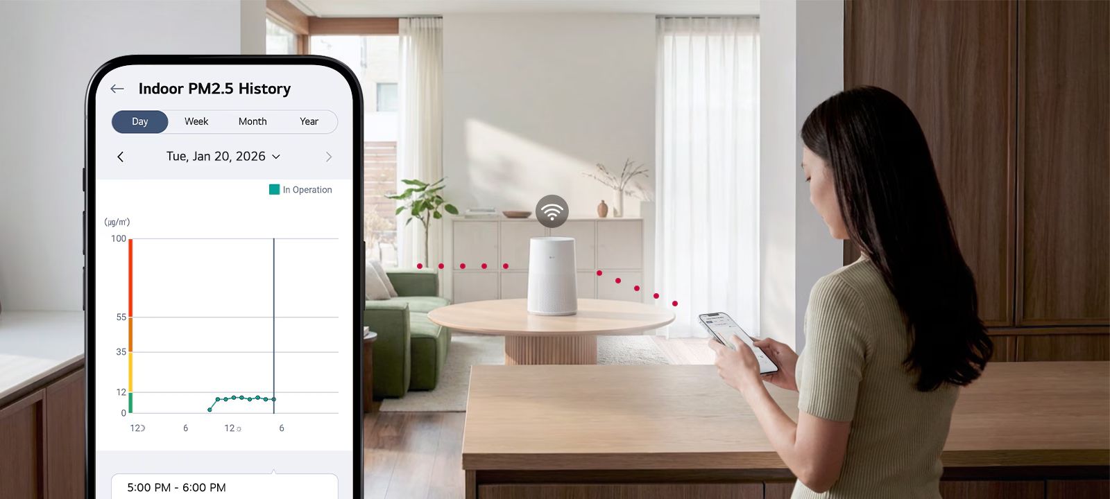 Điều khiển và sử dụng linh hoạt qua ứng dụng LG ThinQ