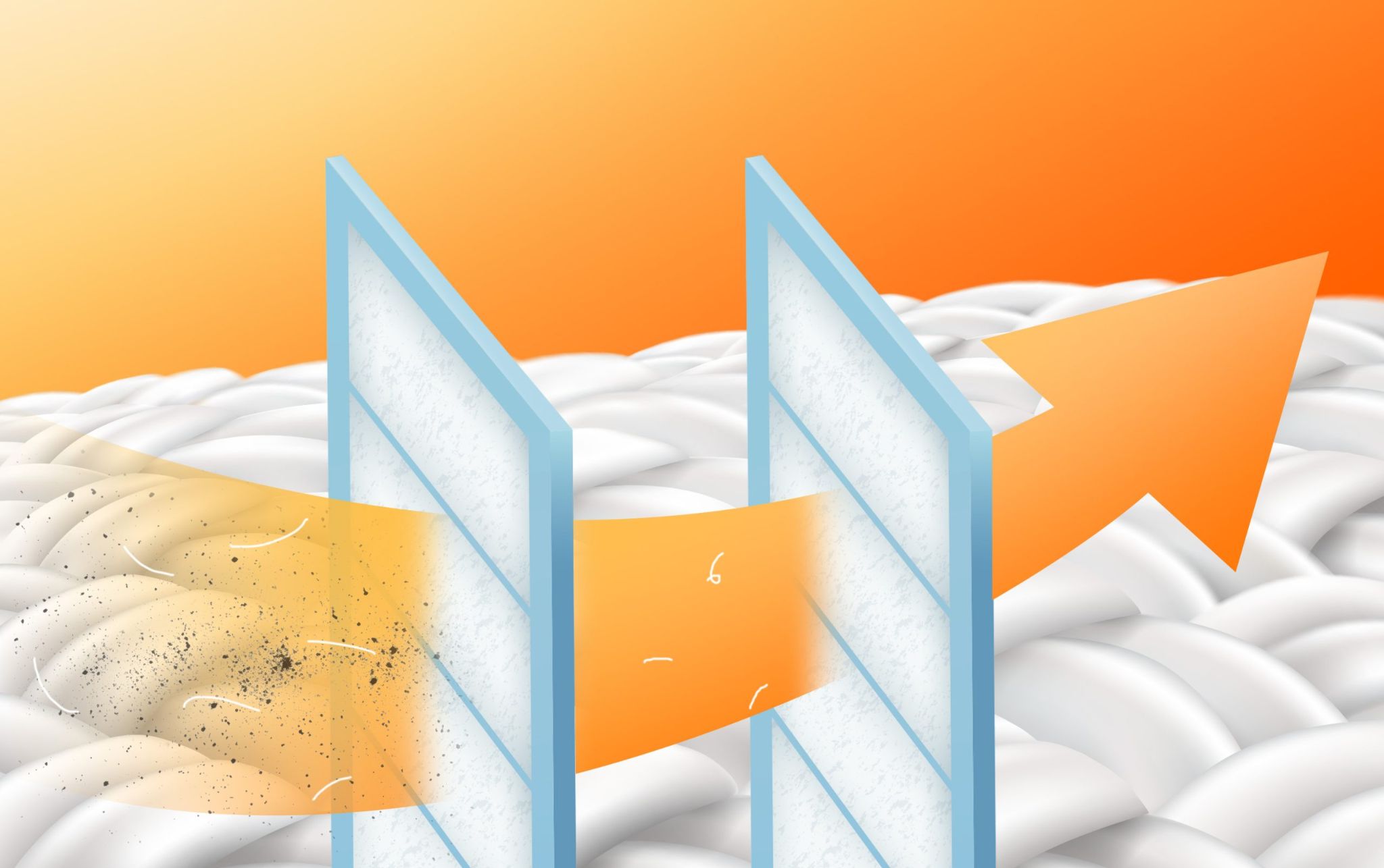 Bộ lọc xơ với thiết kế 2 bộ kép