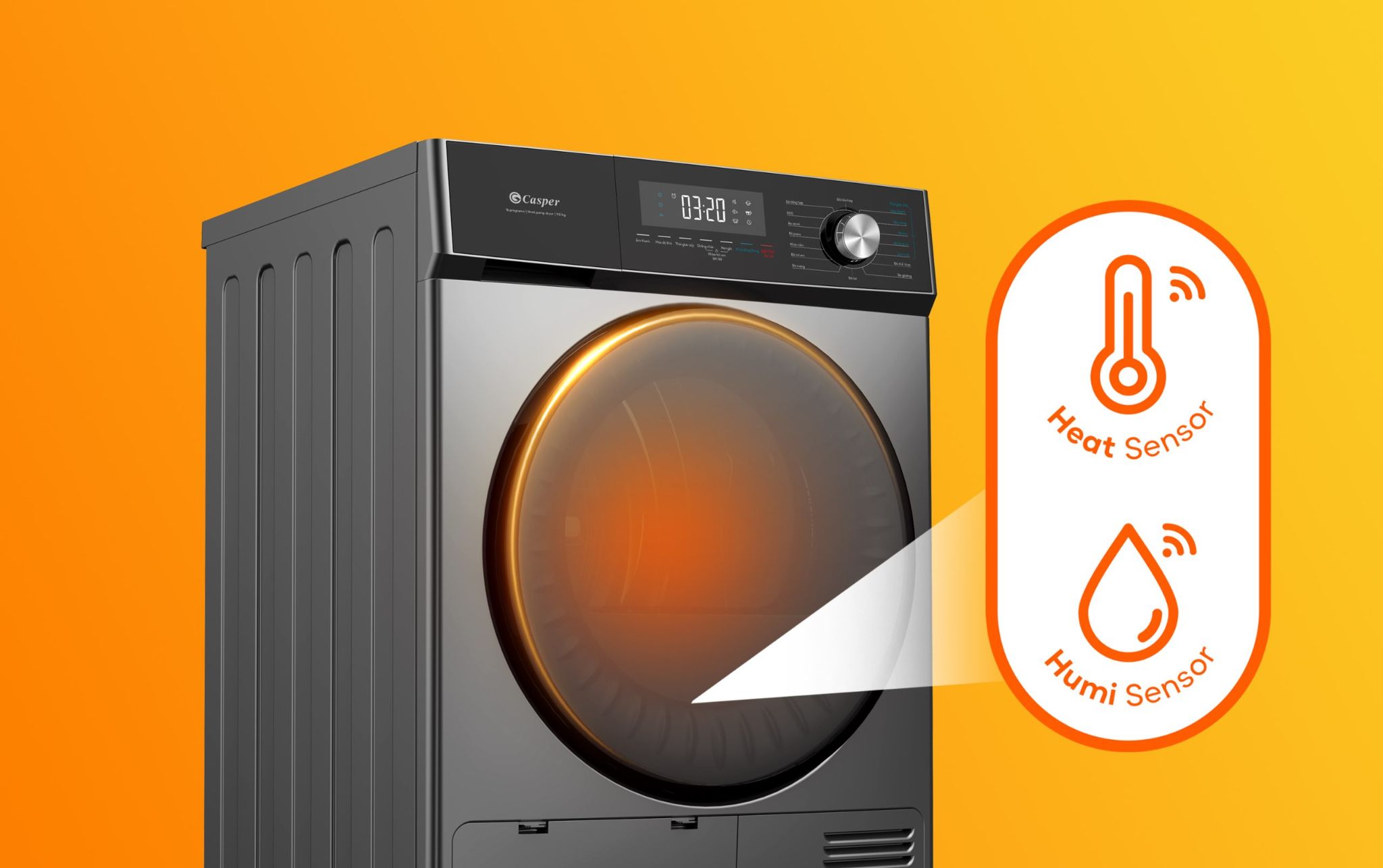 Công nghệ cảm biến độ ẩm và nhiệt độ nâng cao hiệu quả sấy khô 