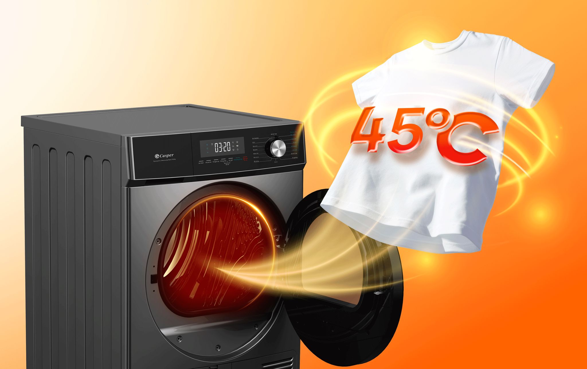 Công nghệ sấy nhiệt độ thấp chỉ từ mức nhiệt độ 45 độ