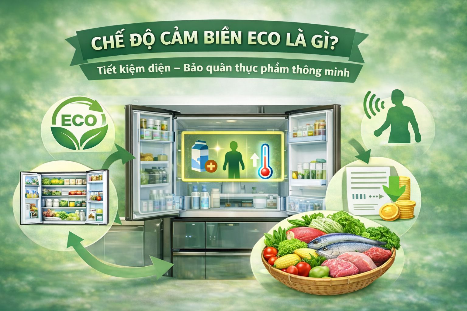 Tổng kho điều hòa, điện máy miền Bắc tại Hà Nội Tìm hiểu về chế độ ECO tủ lạnh Hitachi là gì?