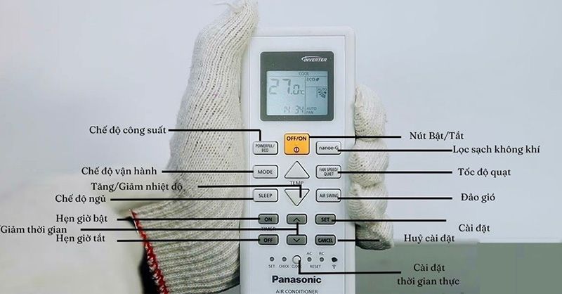 Tổng kho điều hòa, điện máy miền Bắc tại Hà Nội Điều khiển điều hòa Panasonic inverter