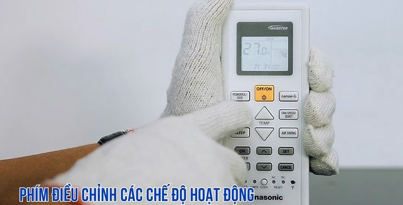 Tổng kho điều hòa, điện máy miền Bắc tại Hà Nội Điều chỉnh các chế độ trên điều khiển điều hòa Panasonic inverter