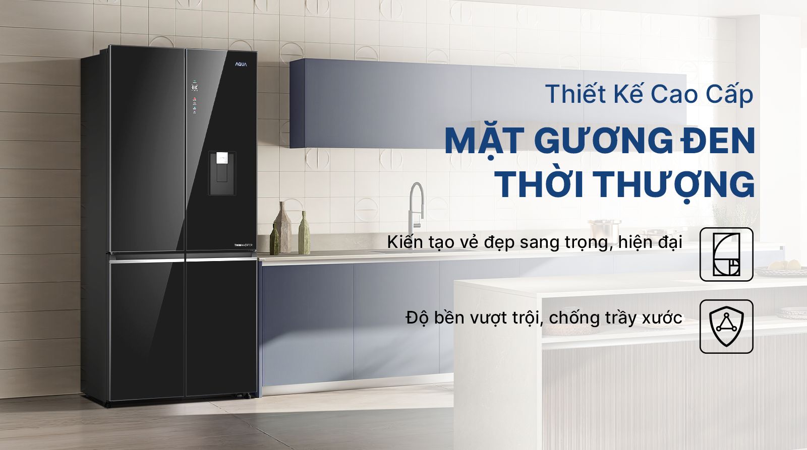 Aqua AQR-M600XA(WGB) gây ấn tượng với kiểu dáng hiện đại