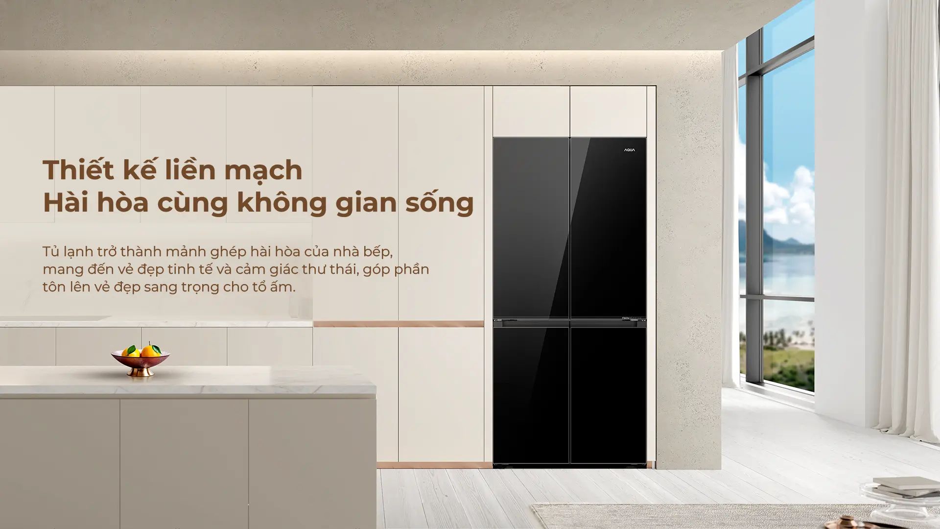 Aqua AQR-MA580XA(GB)U1 sở hữu thiết kế ấn tượng và hiện đại