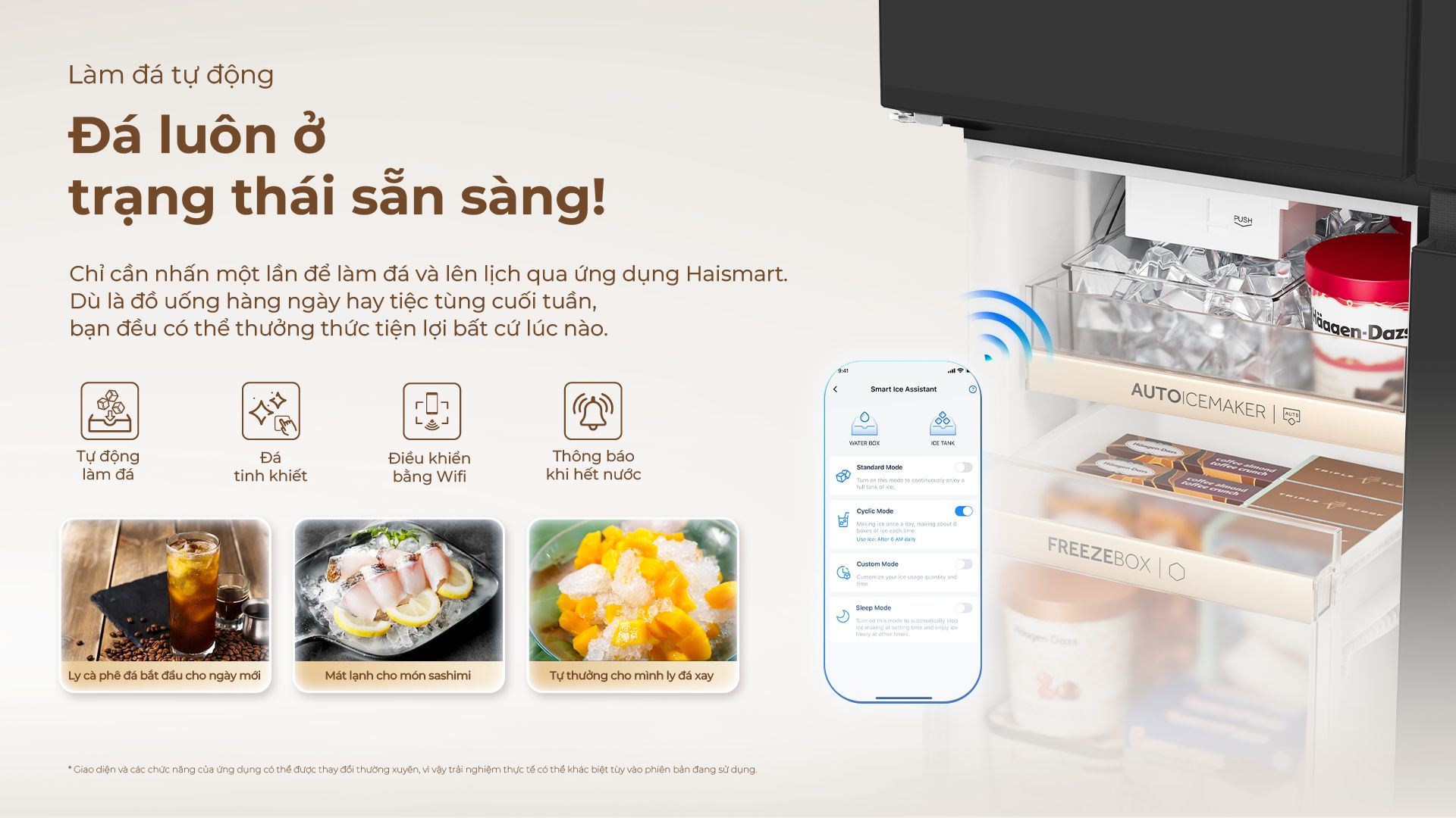 Tính năng làm đá tự động