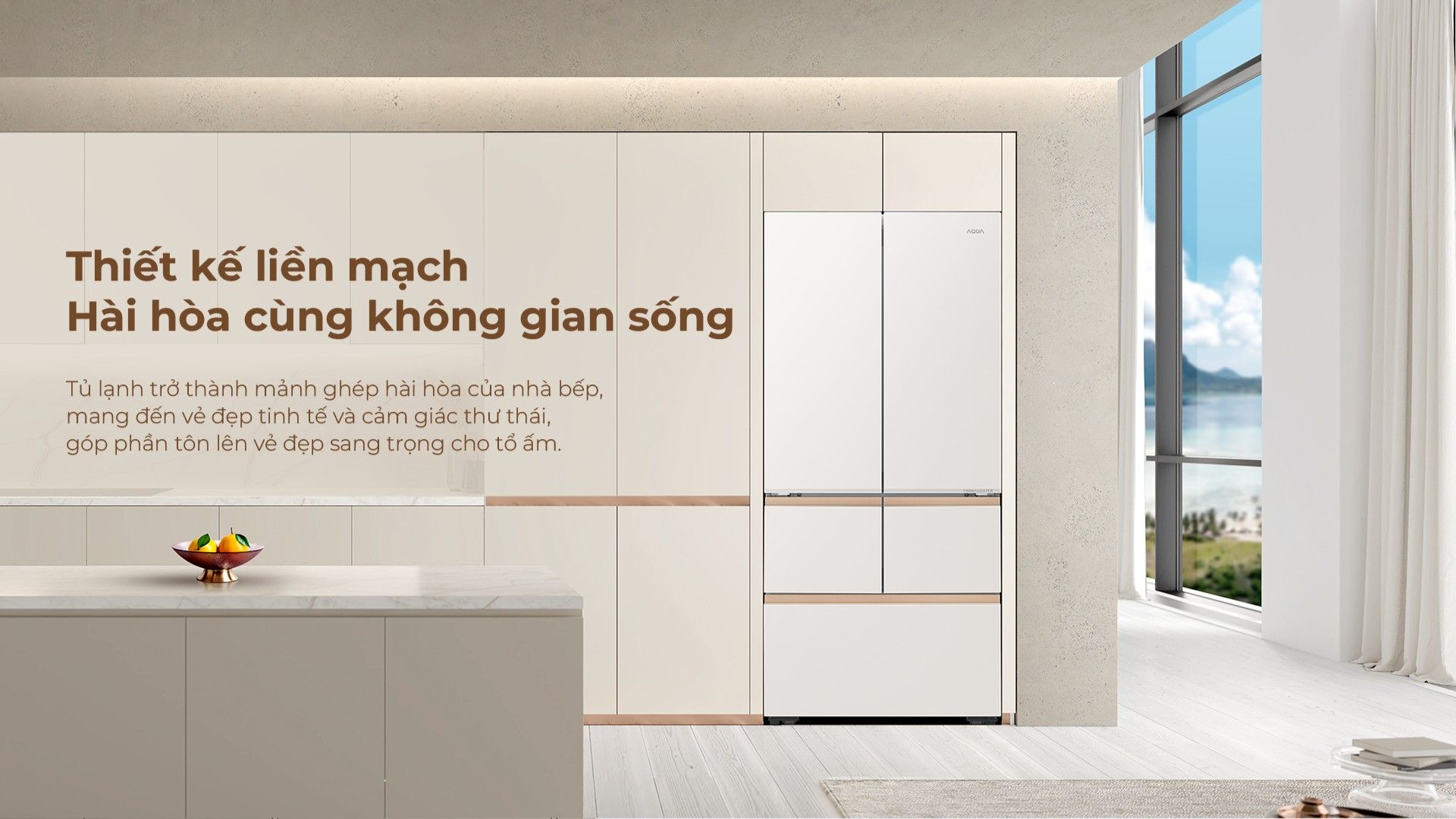 Tổng kho điều hòa, điện máy miền Bắc tại Hà Nội Aqua AQR-MA585XA(MC)U1 sở hữu thiết kế ấn tượng và hiện đại