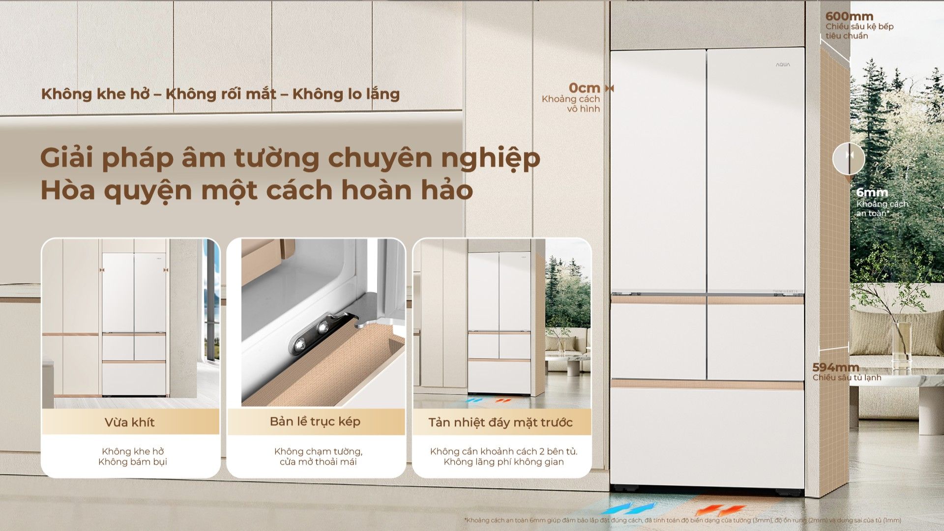 Tổng kho điều hòa, điện máy miền Bắc tại Hà Nội Tủ được thiết kế với bản lề trục kép, không chạm tường mà vẫn mở cửa thoải mái