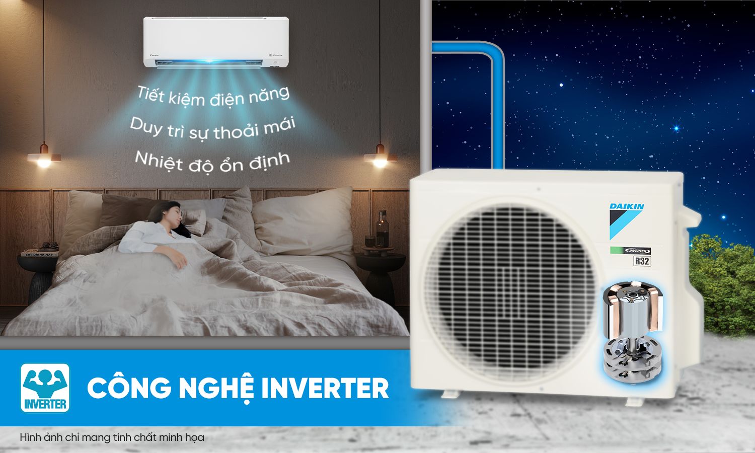 Tổng kho điều hòa, điện máy miền Bắc tại Hà Nội Daikin FTKM71AVMV được trang bị công nghệ inverter