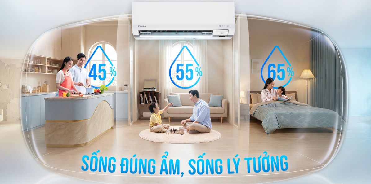 Tổng kho điều hòa, điện máy miền Bắc tại Hà Nội Điều hoà Daikin FTKM71AVMV mới chính là khả năng kiểm soát độ ẩm không khí