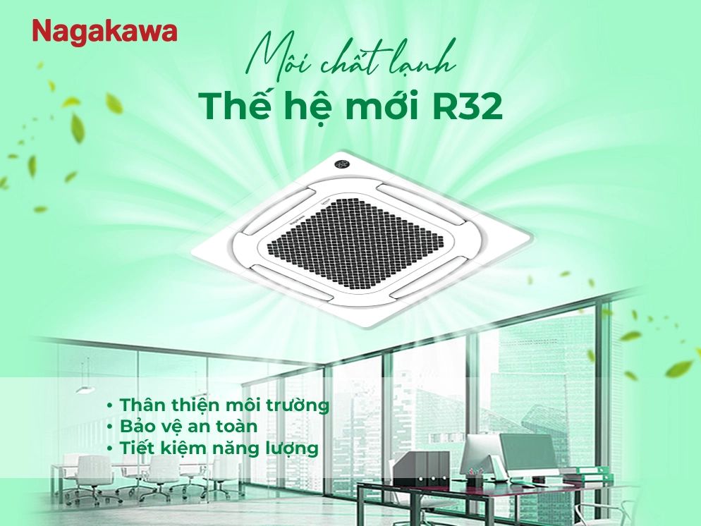 Sử dụng môi chất R32 an toàn và thân thiện môi trường